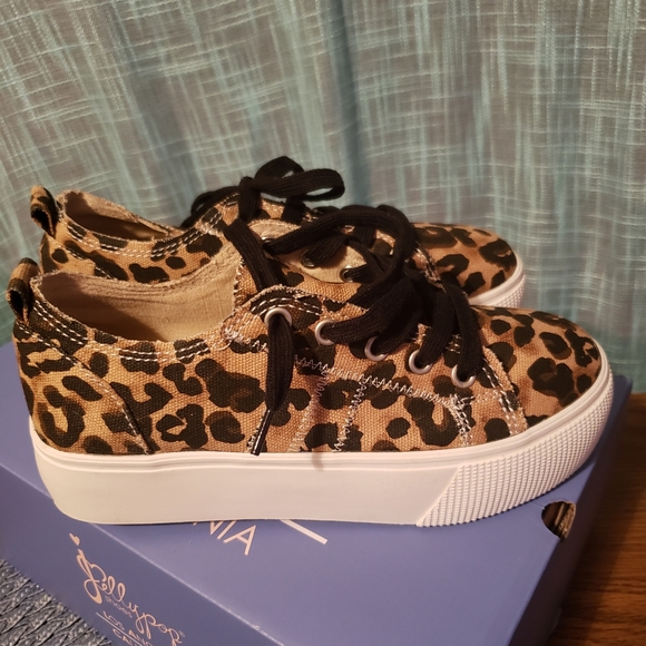 Ladies Jellypop Platform Leopard Print Sneakers 6.5 - Picture 6 of 10